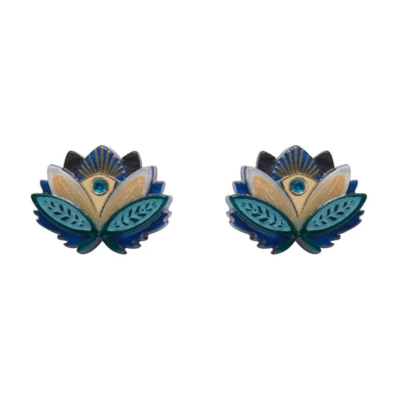 Erstwilder The Blue Lotus Stud Earrings* Earrings