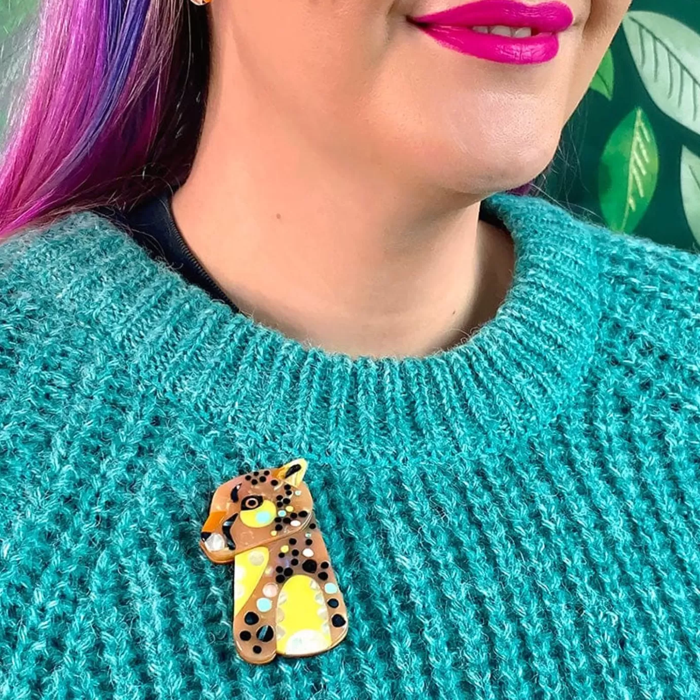 Erstwilder The Choosy Cheetah Brooch* Brooches
