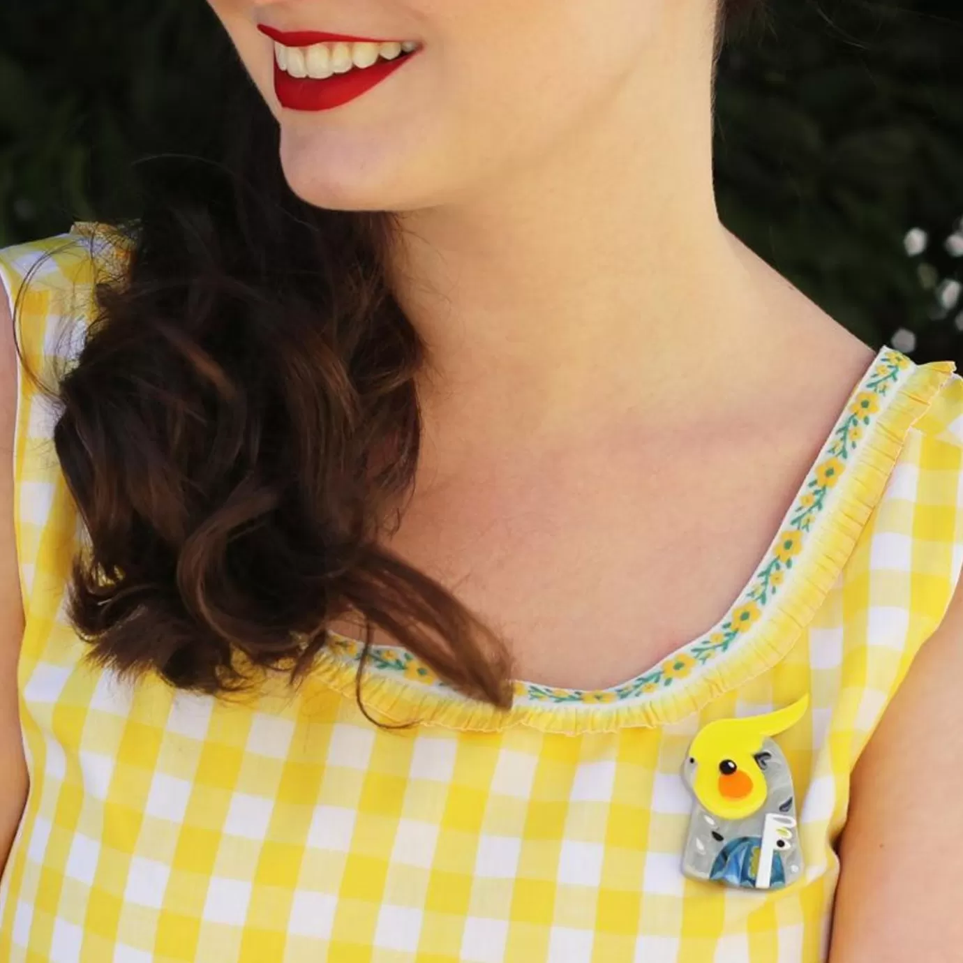 Erstwilder The Coy Cockatiel Brooch* Brooches