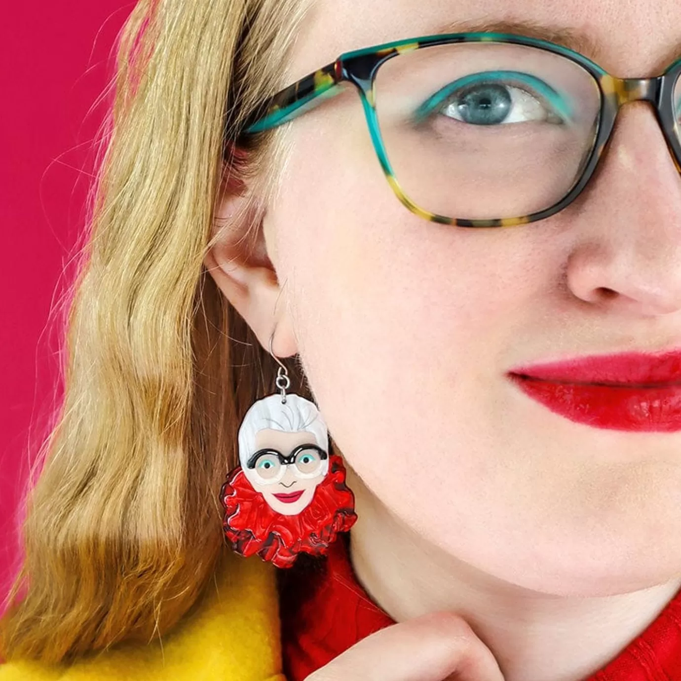 Erstwilder The Face Of Style Iris Drop Earrings* Earrings