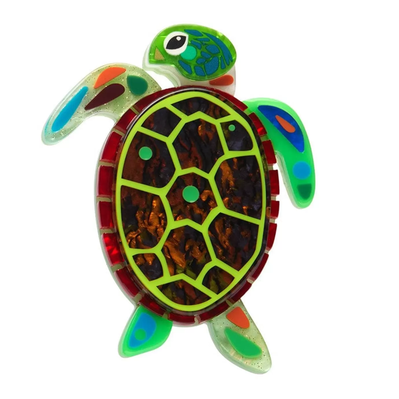 Erstwilder The Graceful Green Sea Turtle Brooch* Brooches