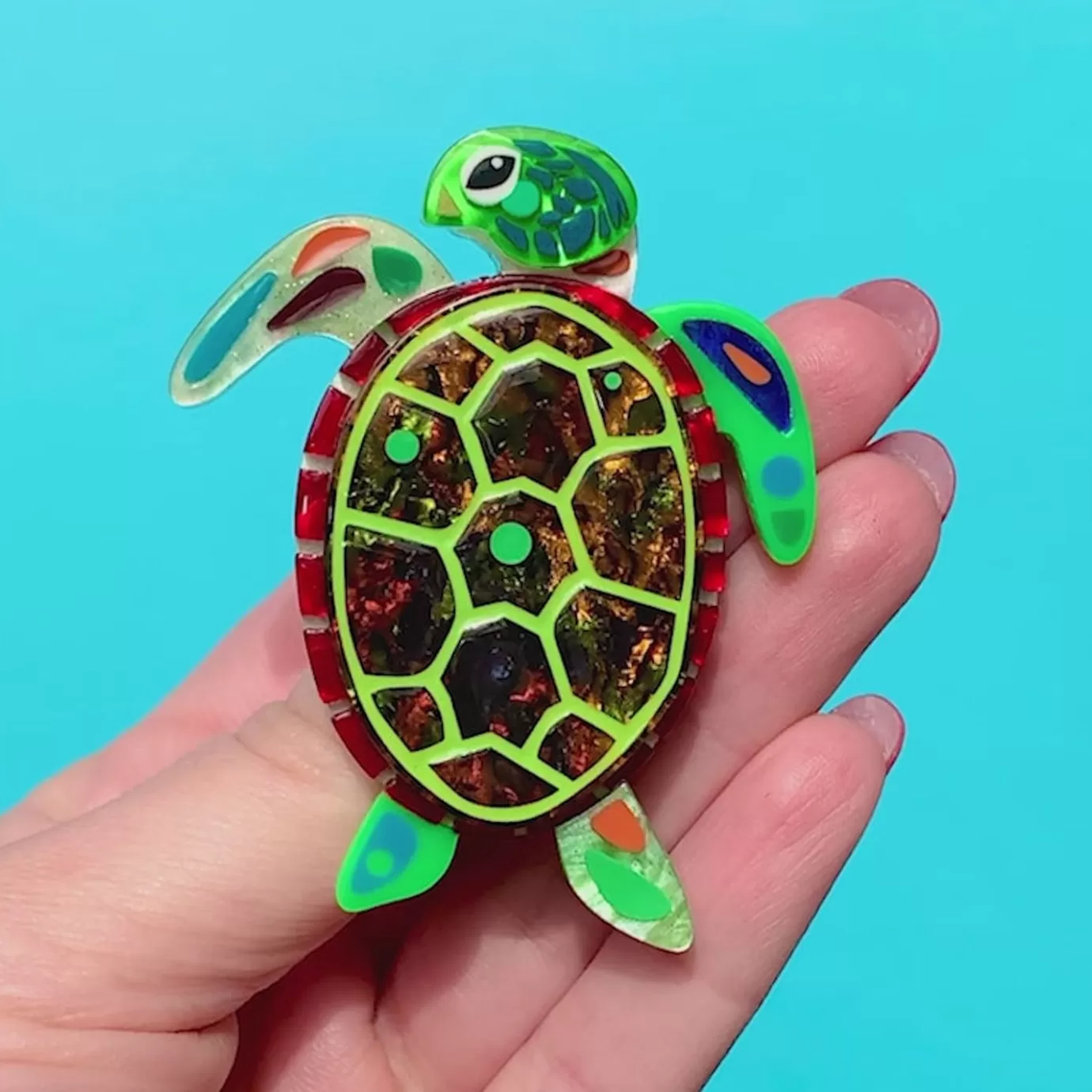 Erstwilder The Graceful Green Sea Turtle Brooch* Brooches