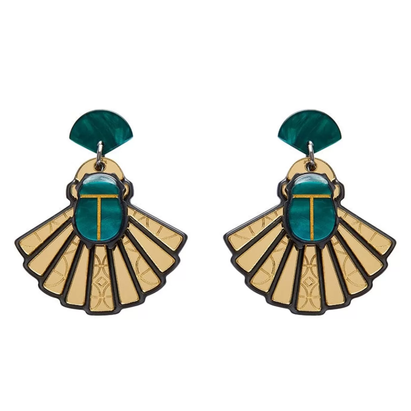 Erstwilder The Heart Of Egypt Scarab Drop Earrings* Earrings