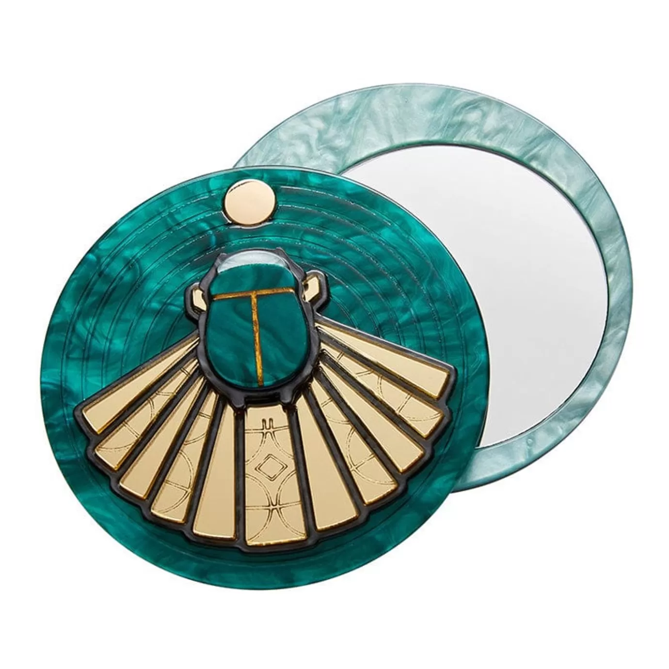 Erstwilder The Heart Of Egypt Scarab Mirror Compact* Mirror Compacts