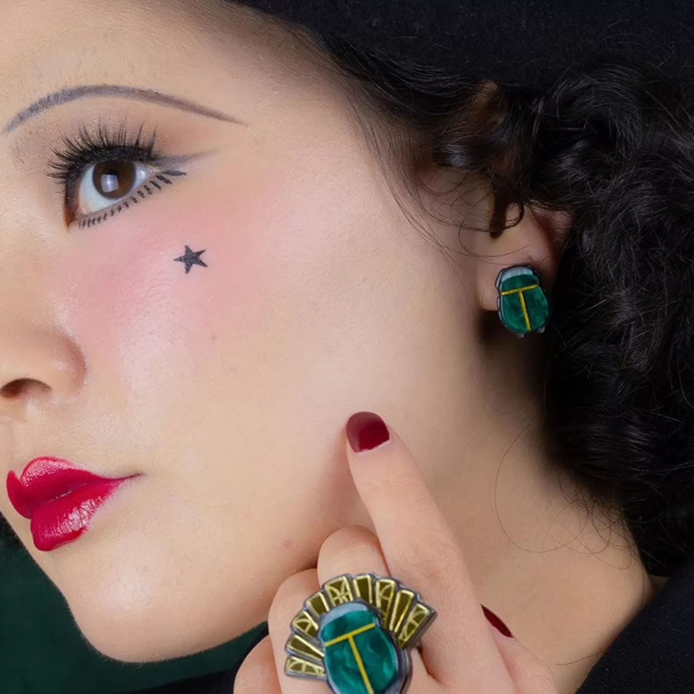 Erstwilder The Heart Of Egypt Scarab Stud Earrings* Earrings