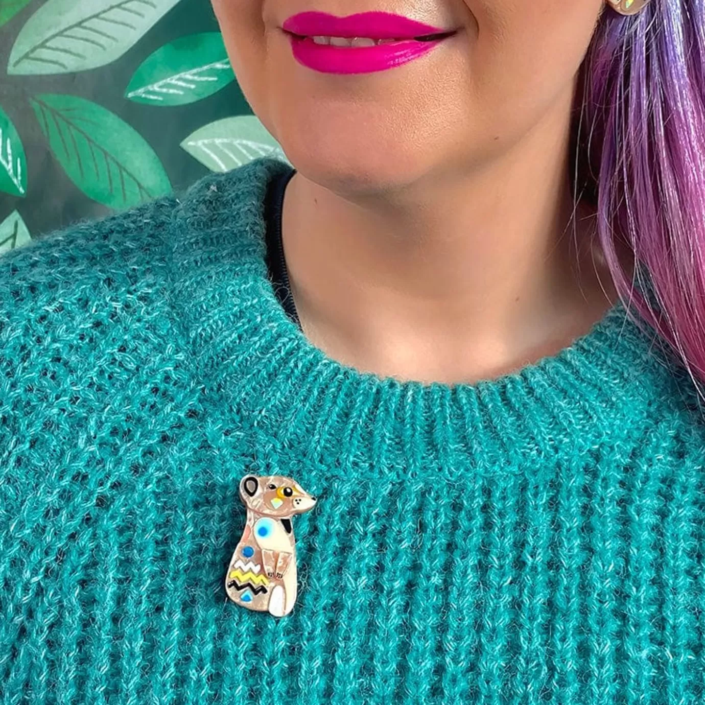 Erstwilder The Masterful Meerkat Mini Brooch* Brooches