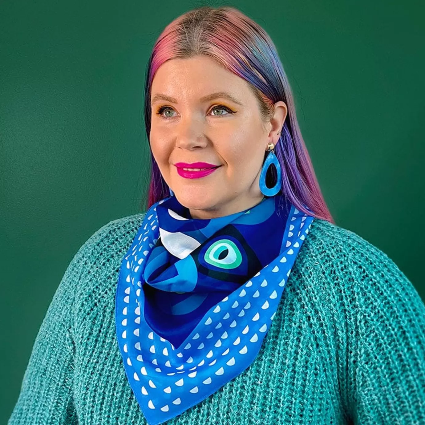 Erstwilder The Picturesque Peacock Square Scarf* Scarves