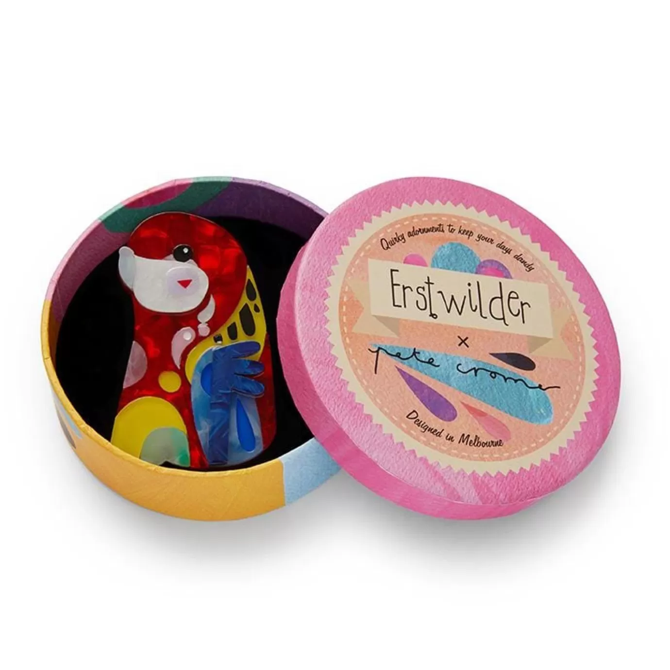 Erstwilder The Rowdy Rosella* Brooches