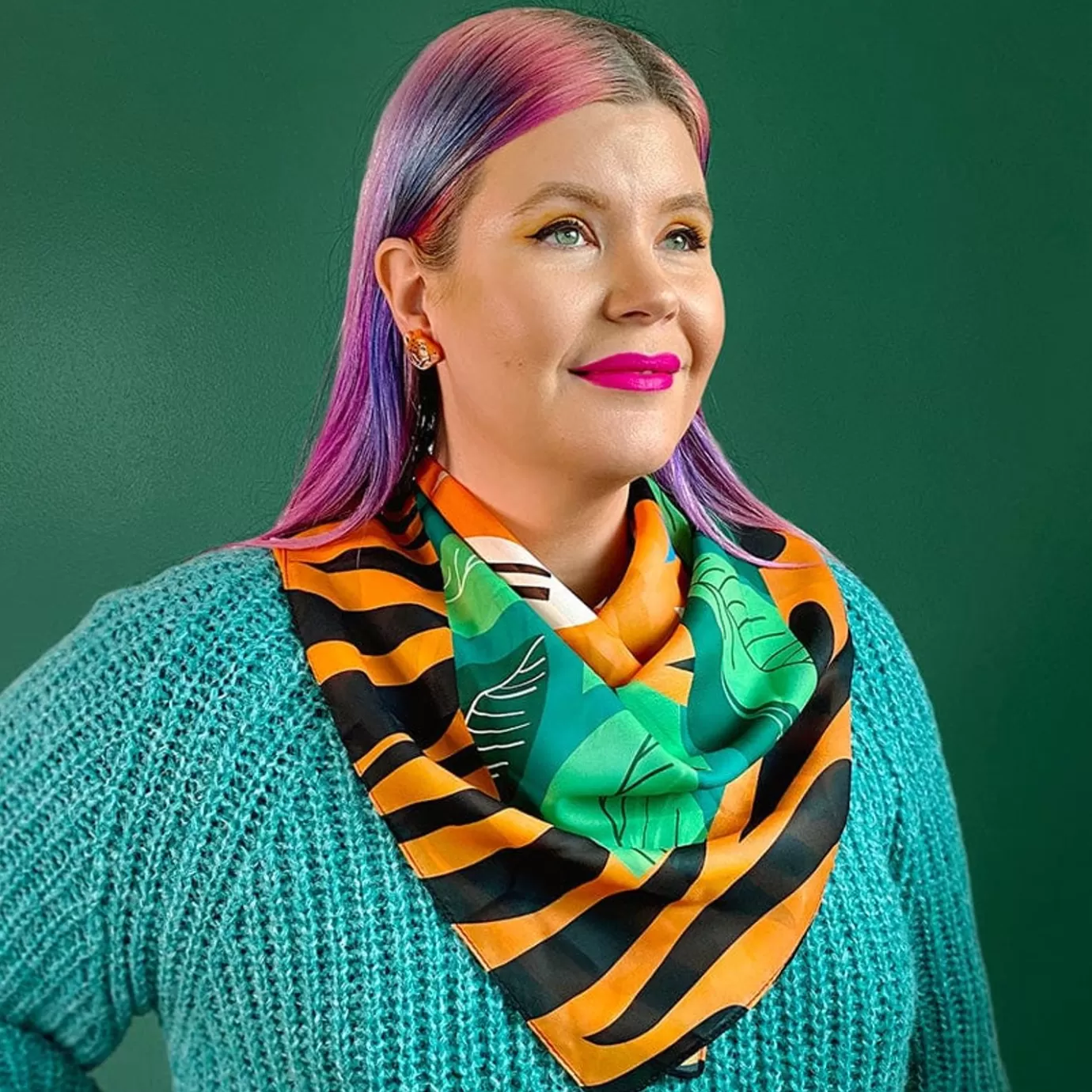 Erstwilder The Tranquil Tiger Square Scarf* Scarves