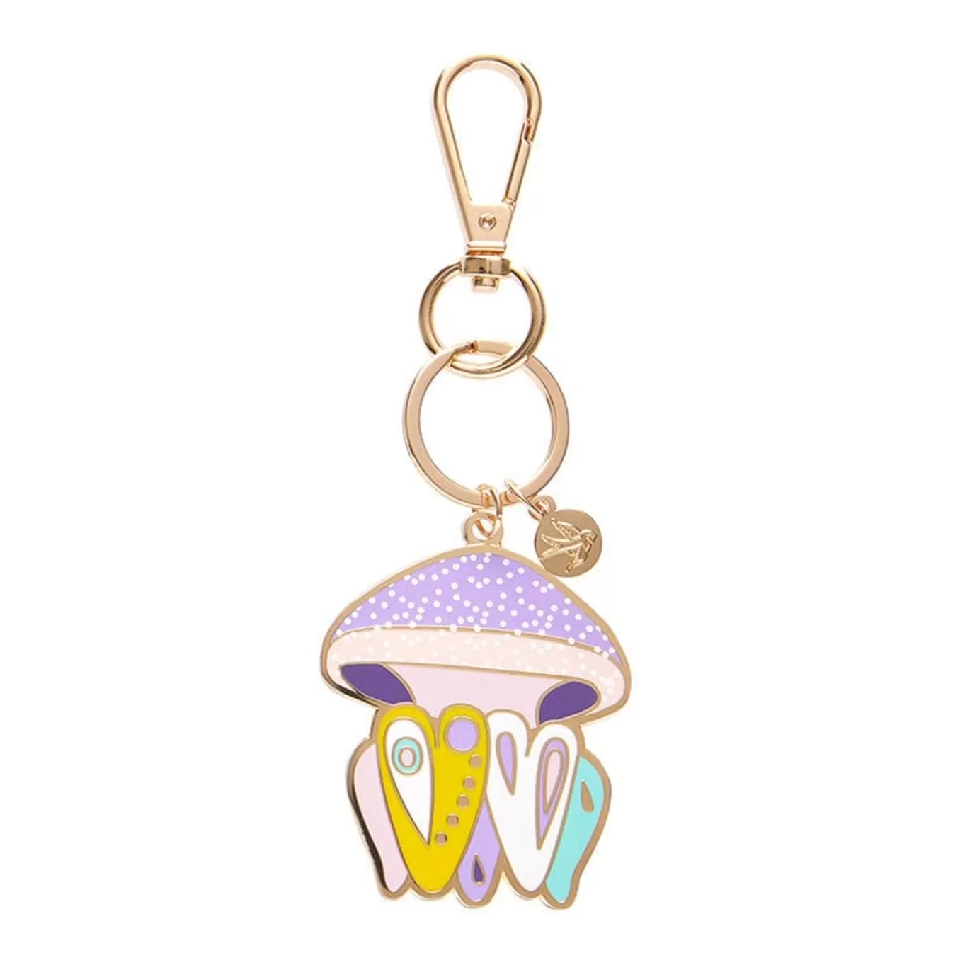 Erstwilder The Whimsical White Spotted Jellyfish Enamel Key Ring* Enamel Key Rings