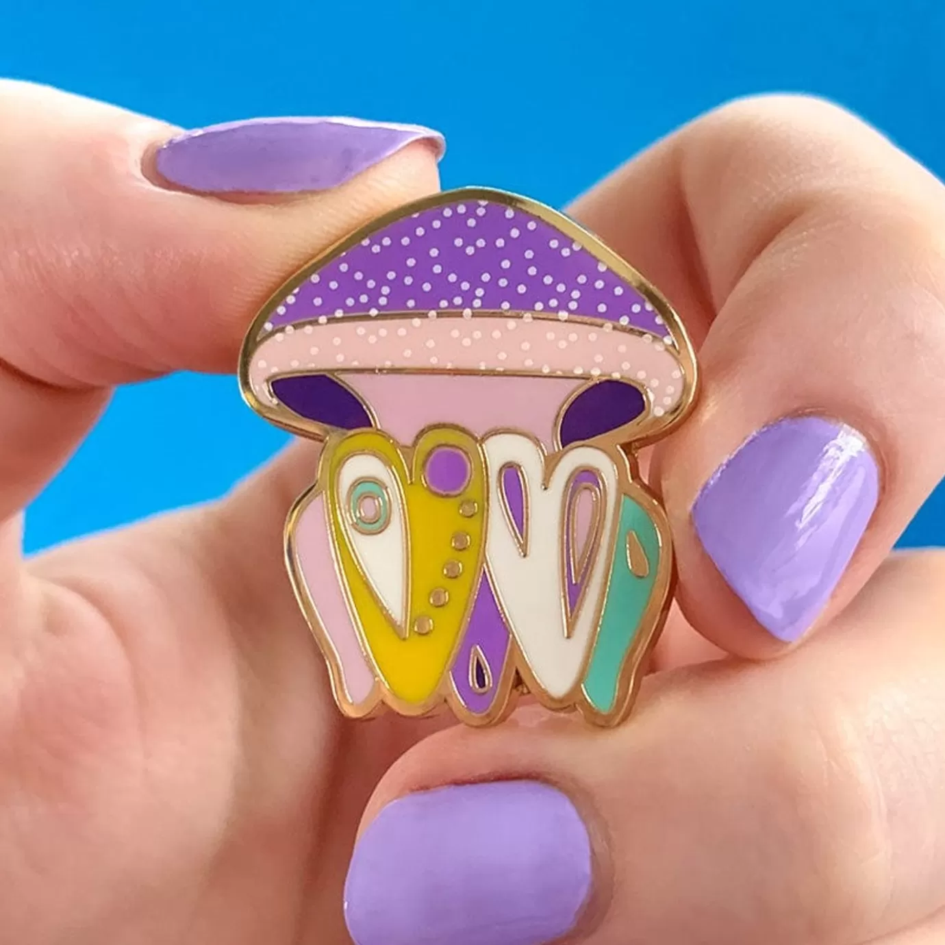 Erstwilder The Whimsical White Spotted Jellyfish Enamel Pin* Enamel Pins