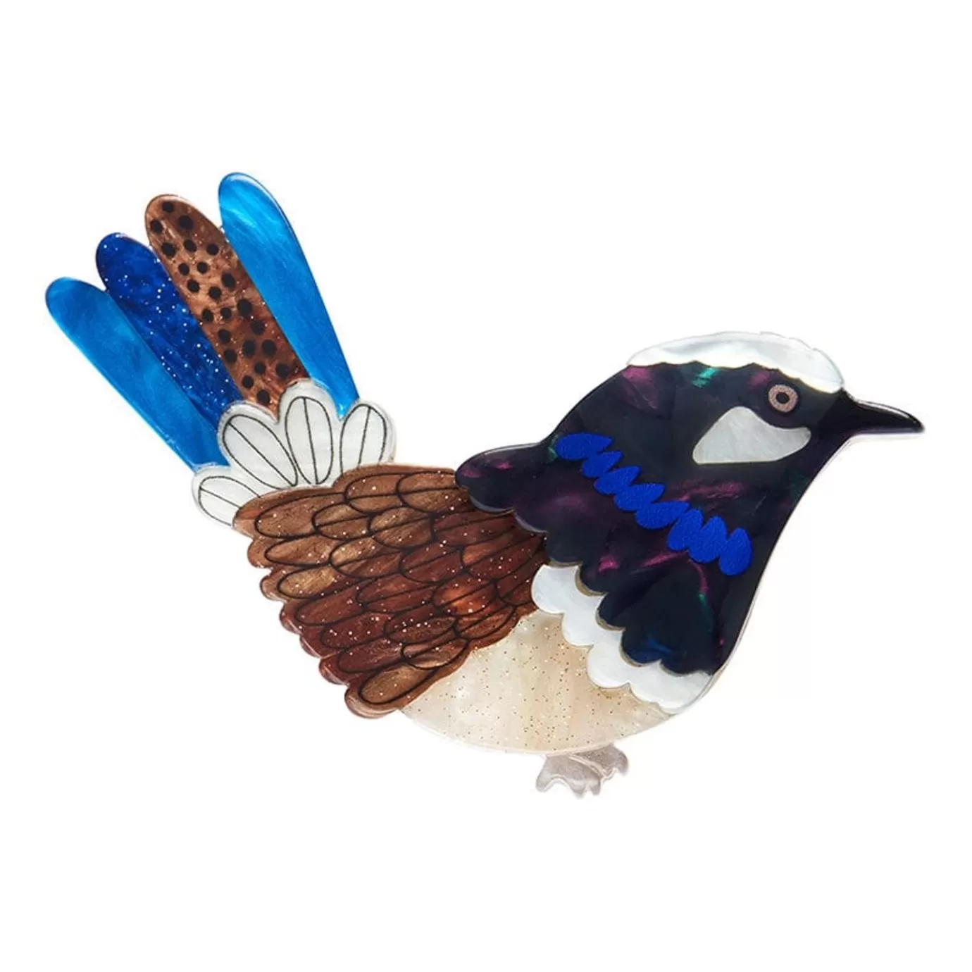 Erstwilder Thunderbolt Of Cobalt Brooch* Brooches