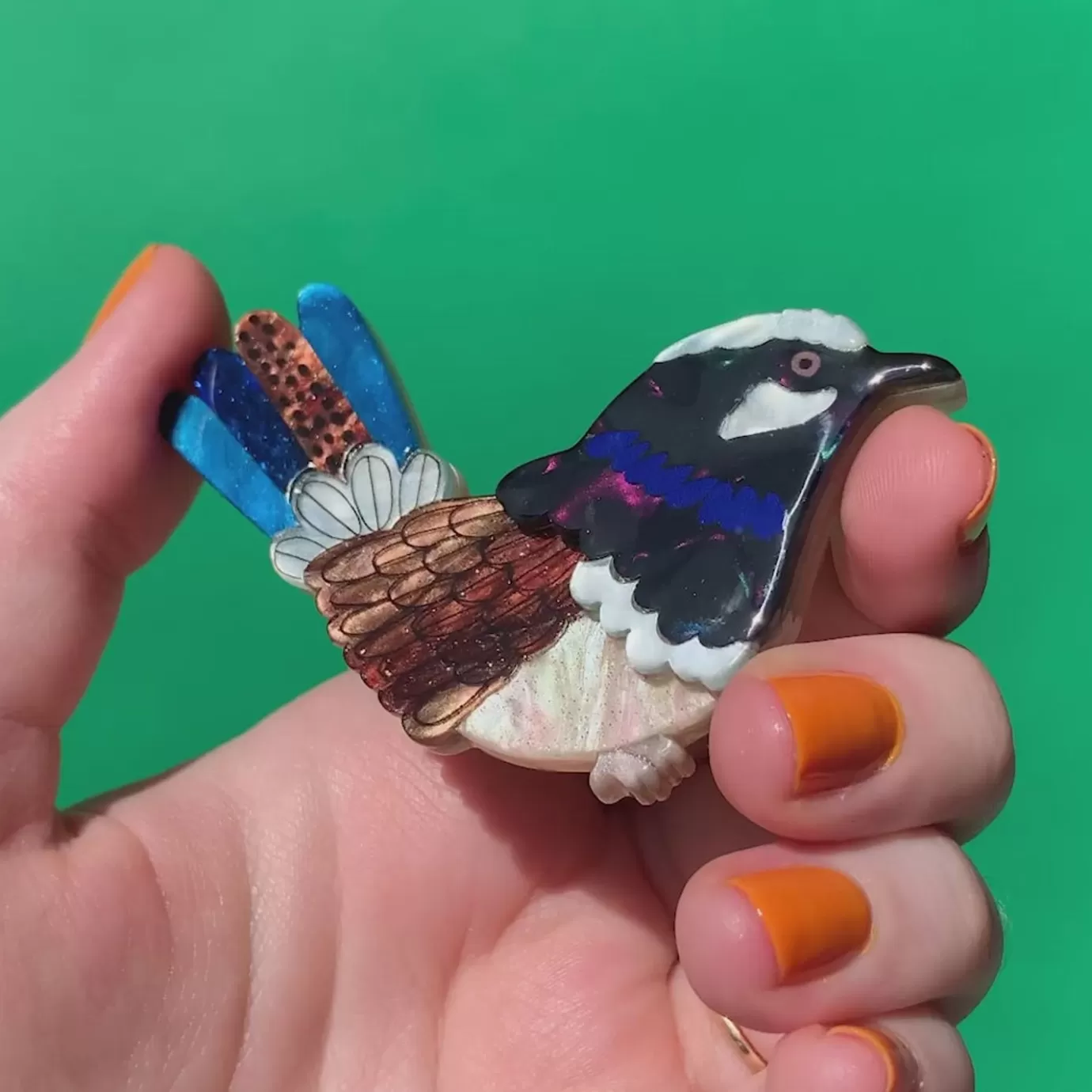 Erstwilder Thunderbolt Of Cobalt Brooch* Brooches