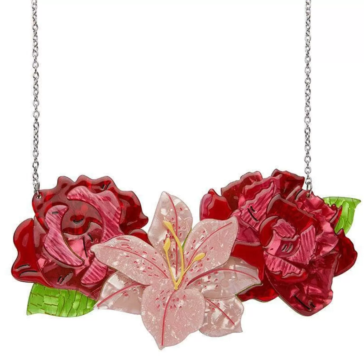 Erstwilder Tickled Pink Flower Necklace (Large)* Necklaces