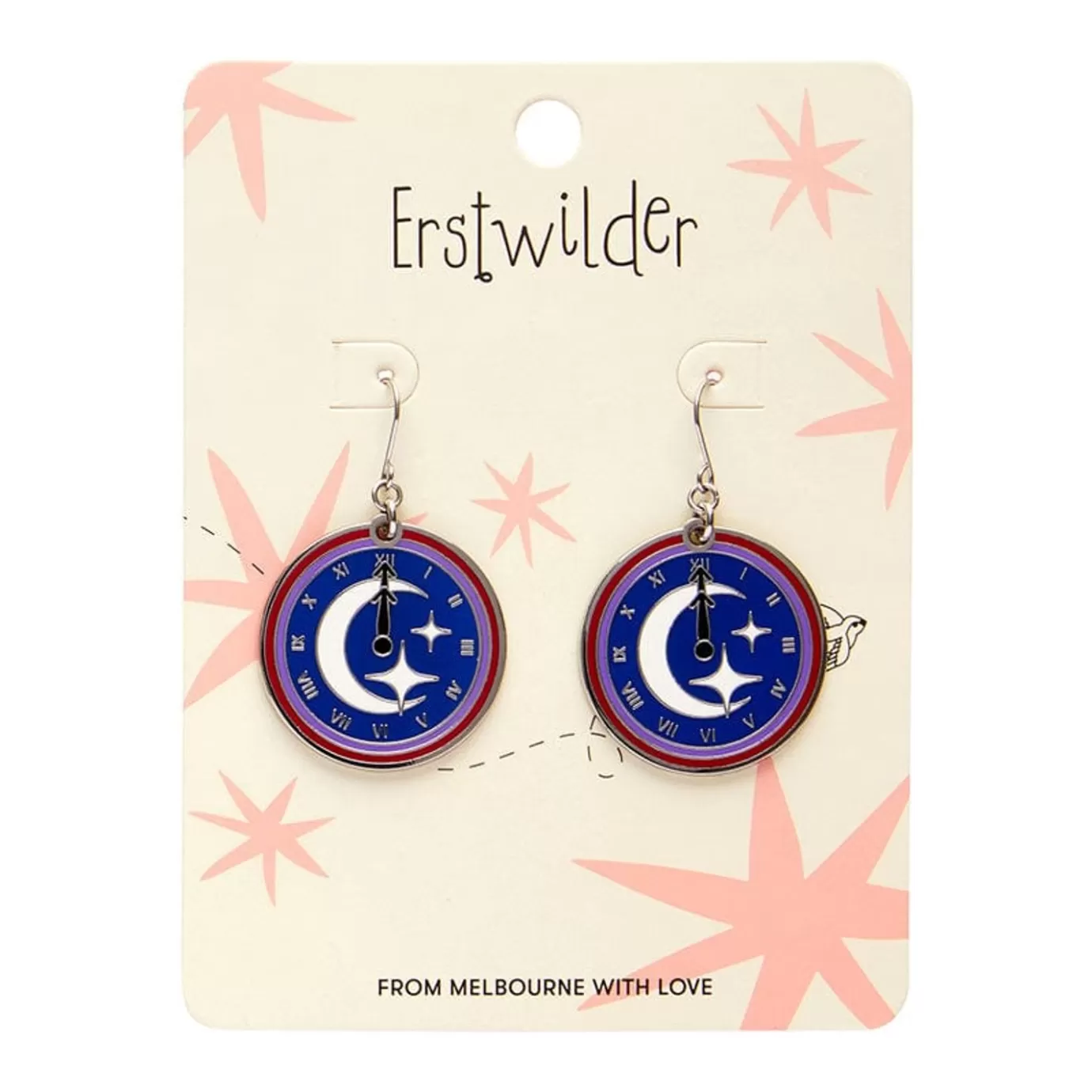 Erstwilder Timely Tale Enamel Drop Earrings* Enamel Earrings