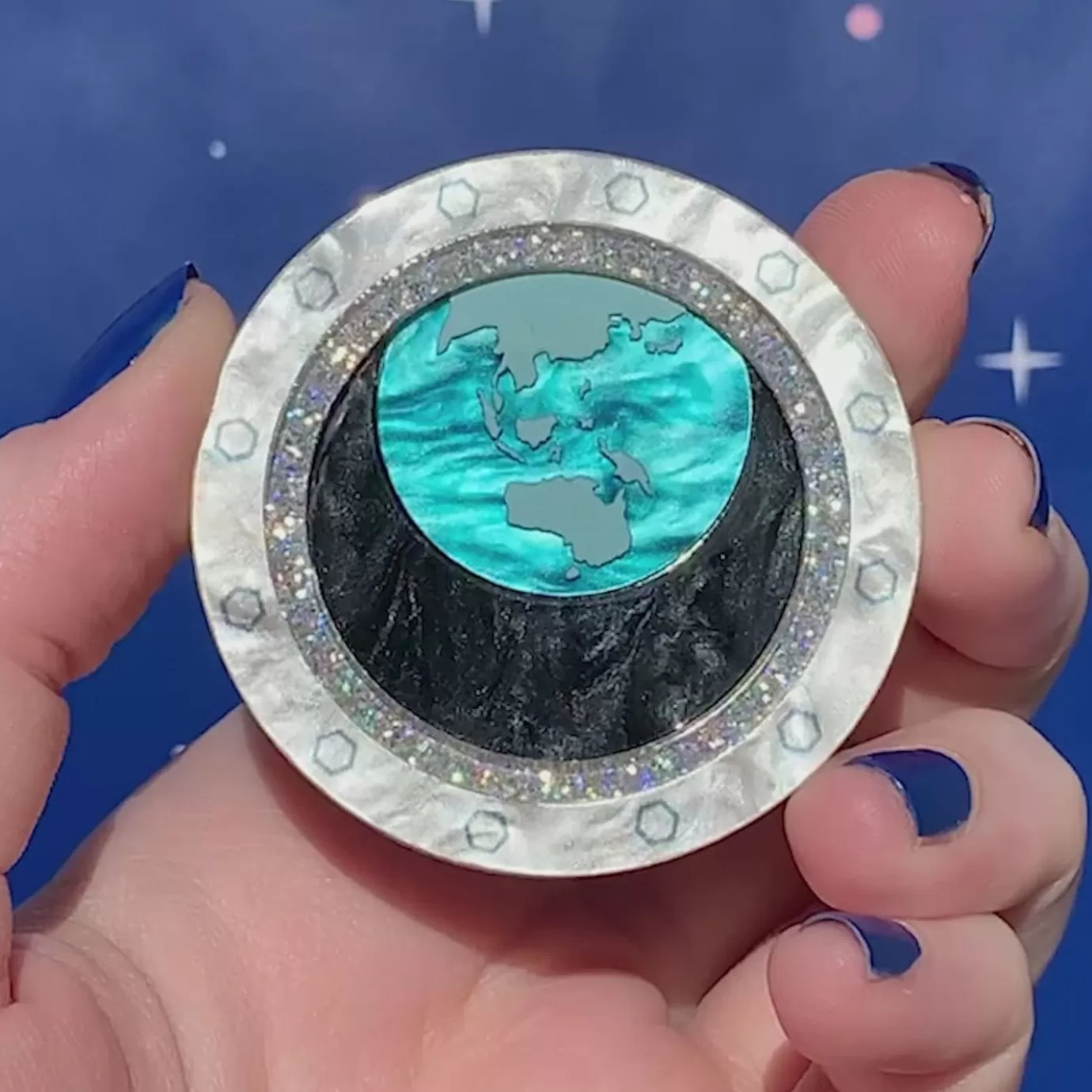 Erstwilder Tiny Blue Dot Brooch* Brooches