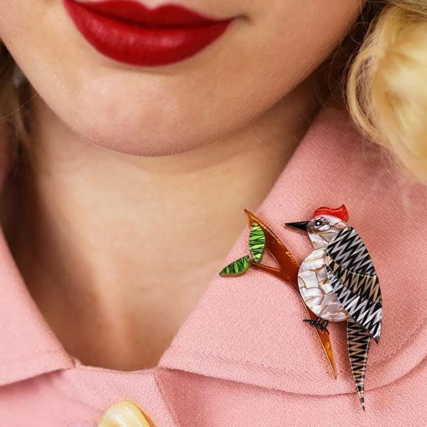 Erstwilder Tori Tree Drummer Bird Brooch* Brooches
