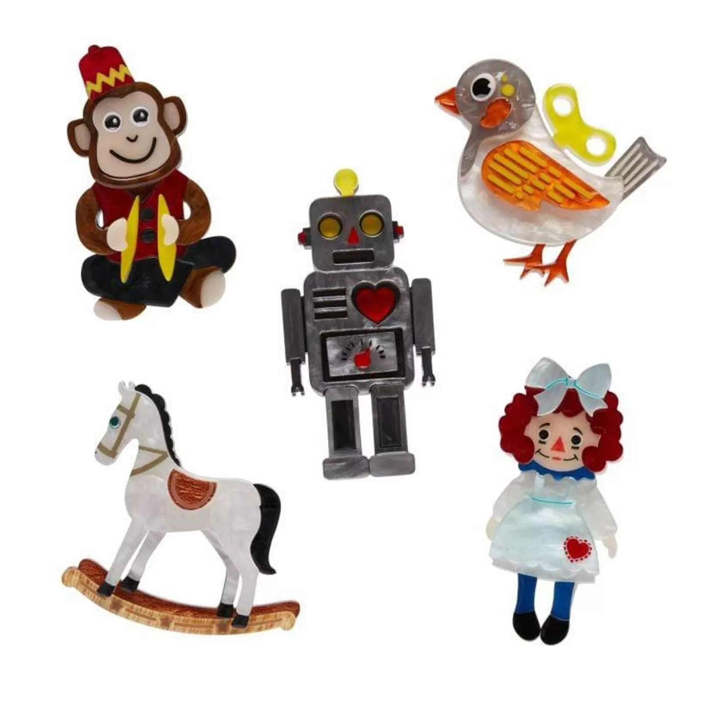 Erstwilder Toy Minis Brooch Set - 5 Pack* Brooches