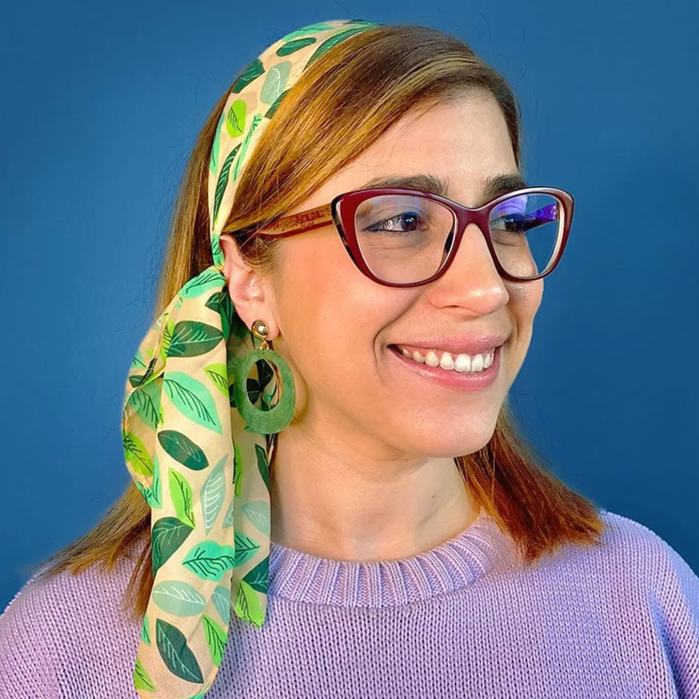 Erstwilder Tranquil Leaves Head Scarf* Scarves