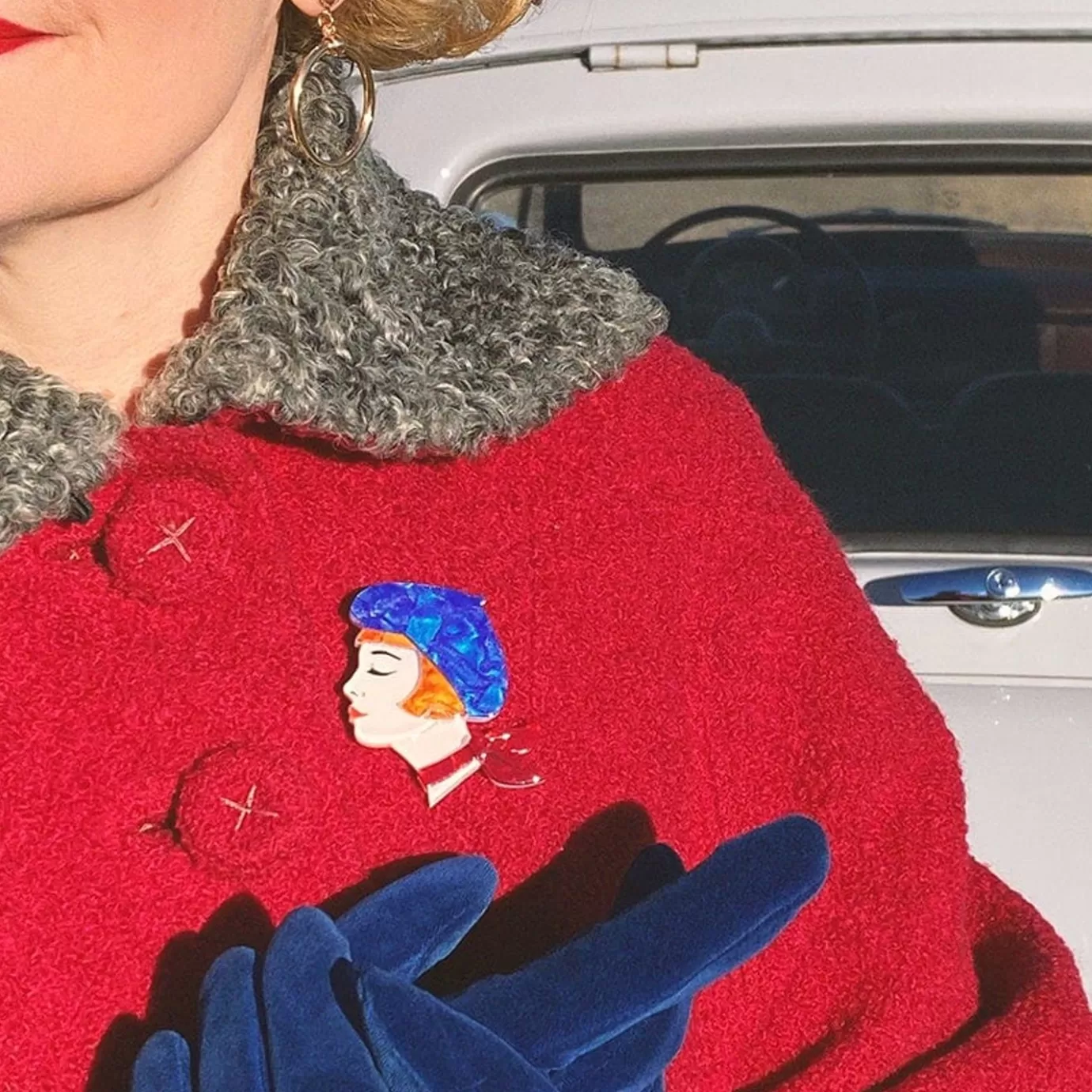 Erstwilder Tres Chic Brooch - Blue* Brooches