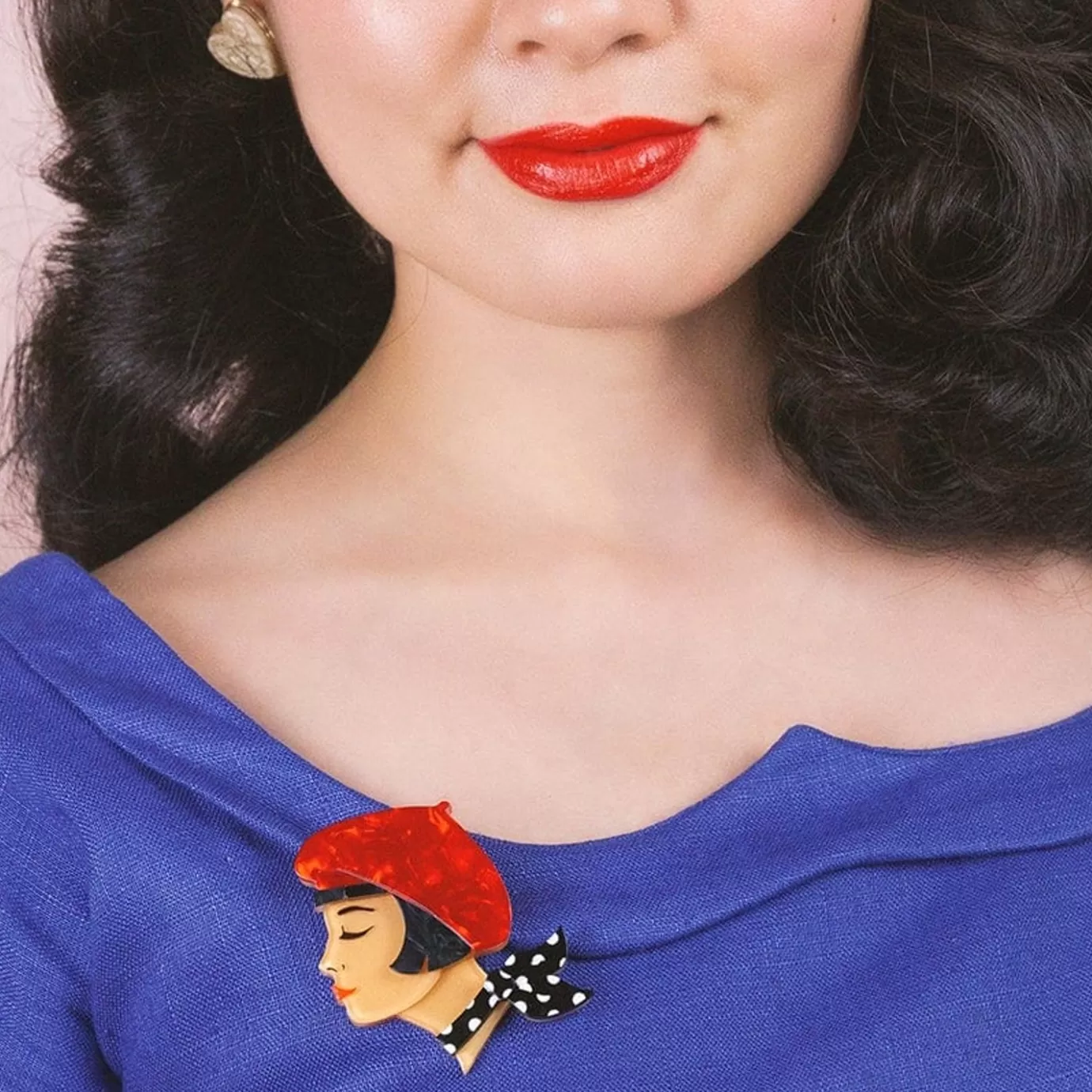 Erstwilder Tres Chic Brooch - Red* Brooches