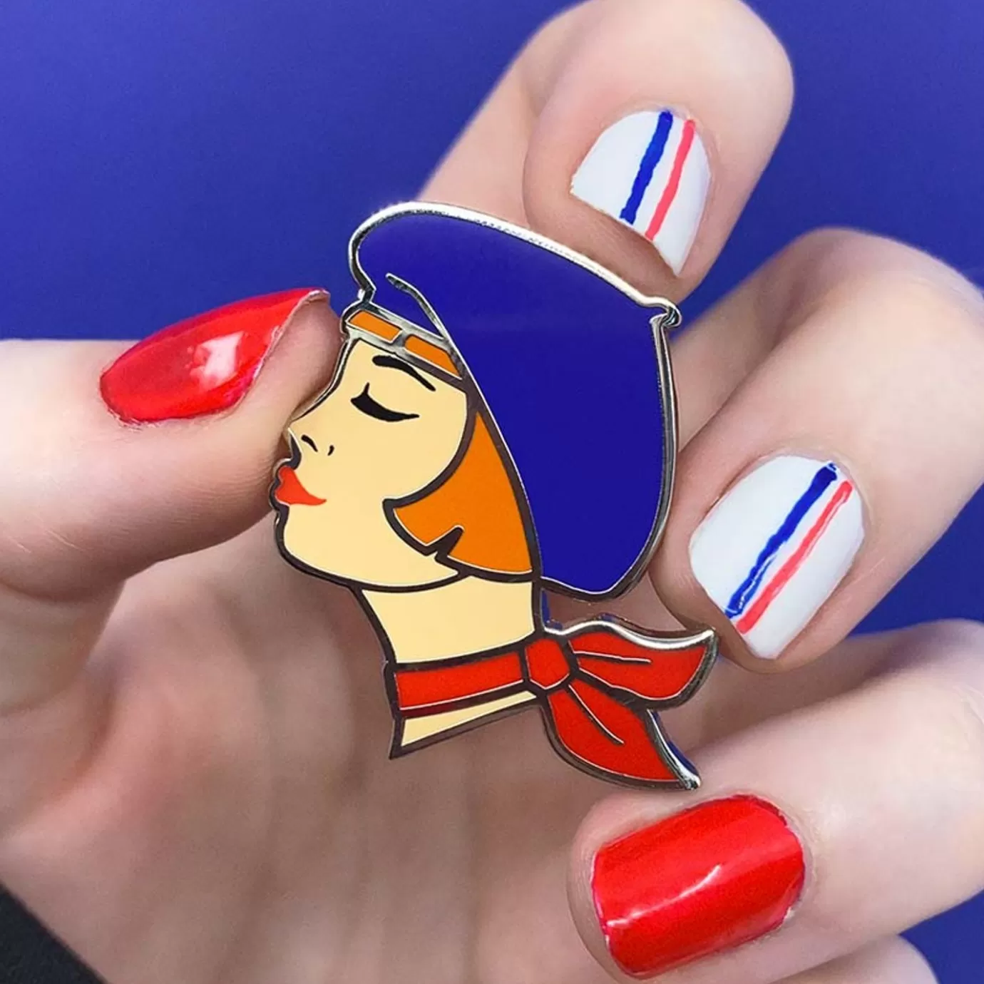 Erstwilder Tres Chic Enamel Pin - Blue* Enamel Pins