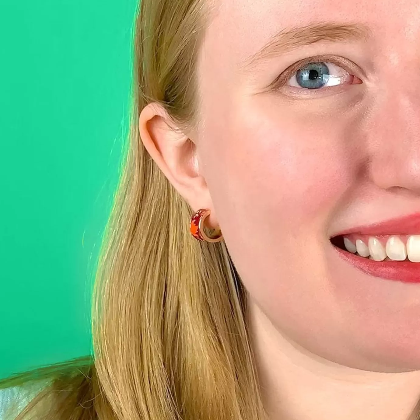 Erstwilder Turn A New Leaf Enamel Huggie Earrings* Enamel Earrings