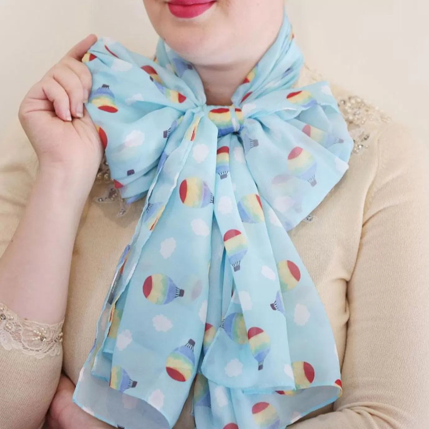 Erstwilder Up In The Clouds Large Neck Scarf* Scarves