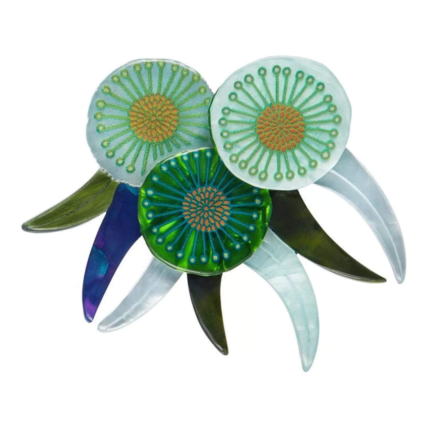 Erstwilder Verdant Green Gum Brooch* Brooches