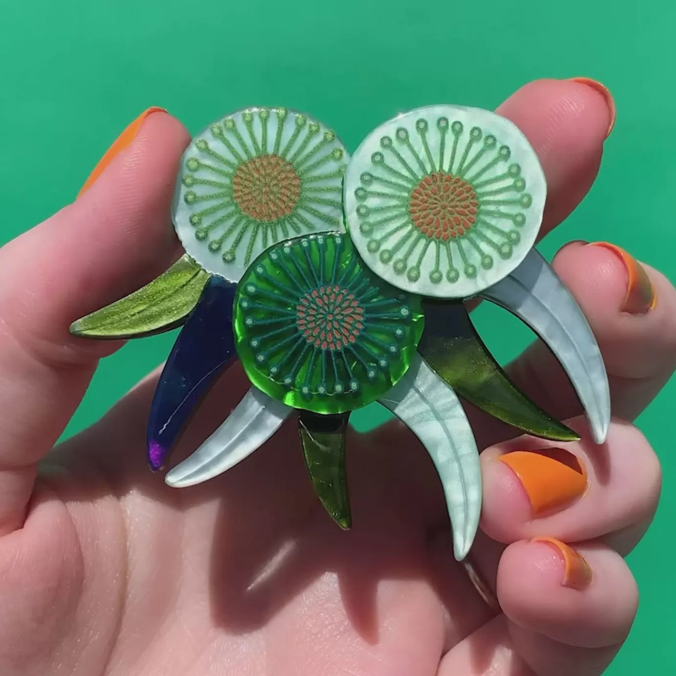 Erstwilder Verdant Green Gum Brooch* Brooches