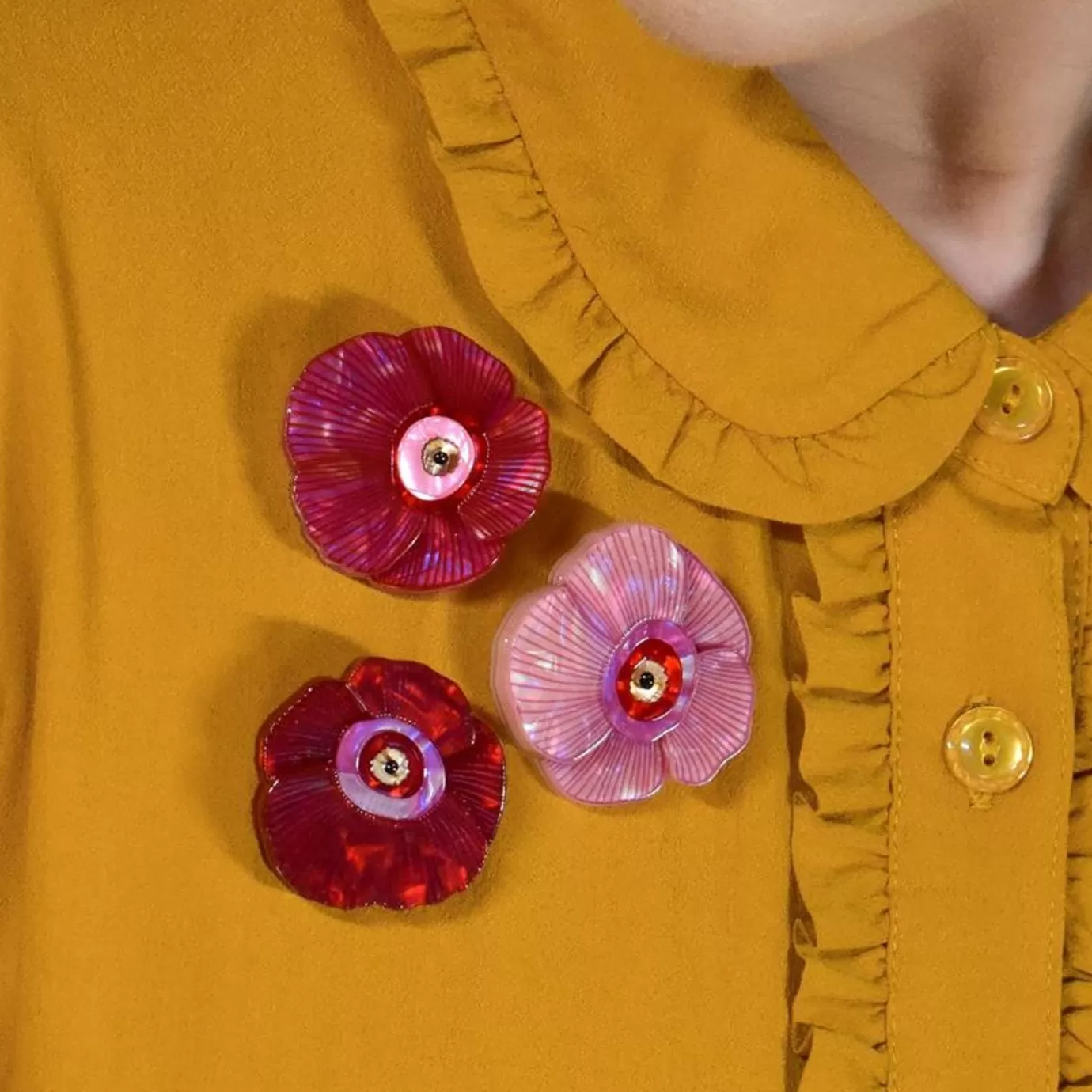 Erstwilder Wild Rose Bouquet Brooch Set* Brooches