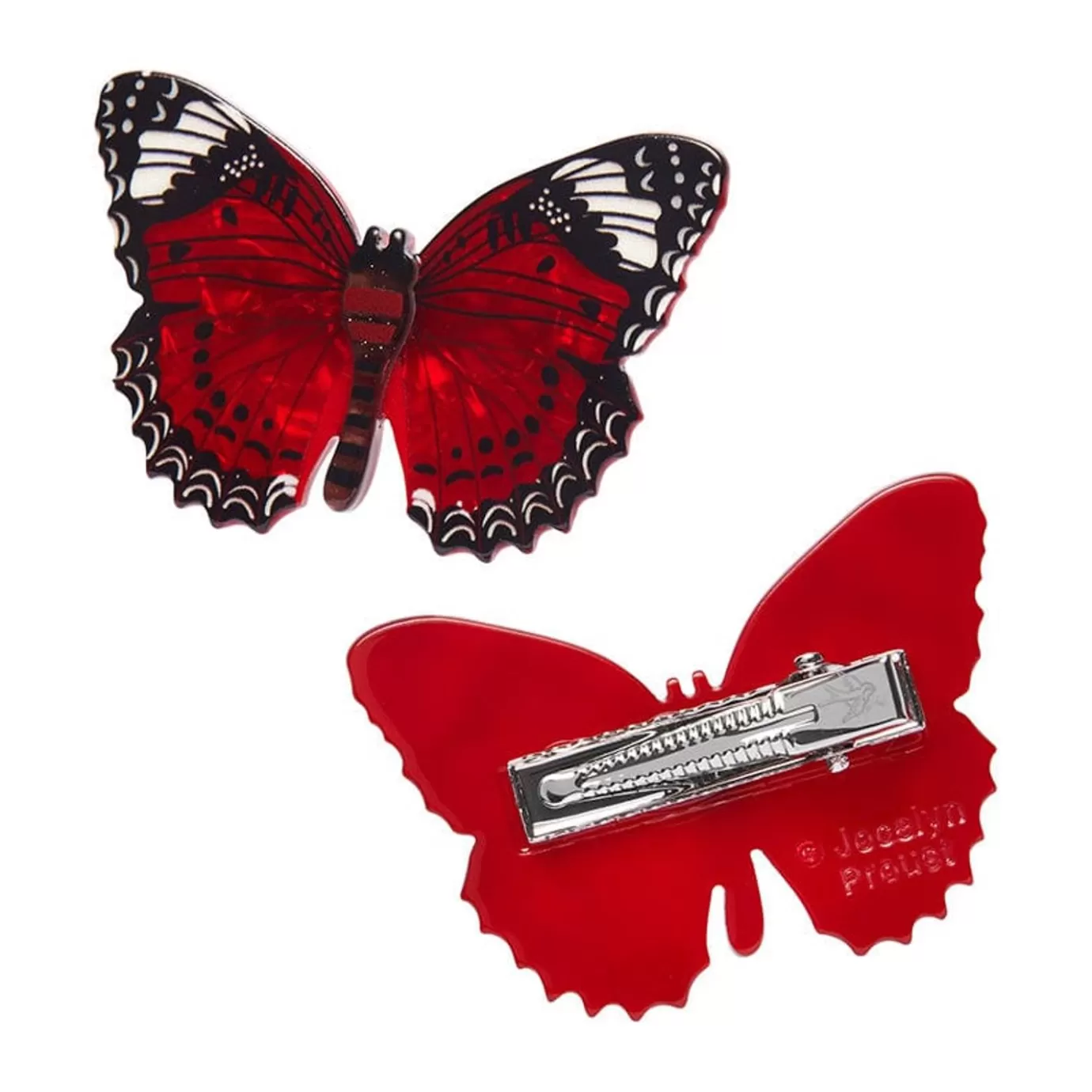 Erstwilder Wings Laced In Red Hair Clips Set - 2 Piece* Hair Clips & Claws