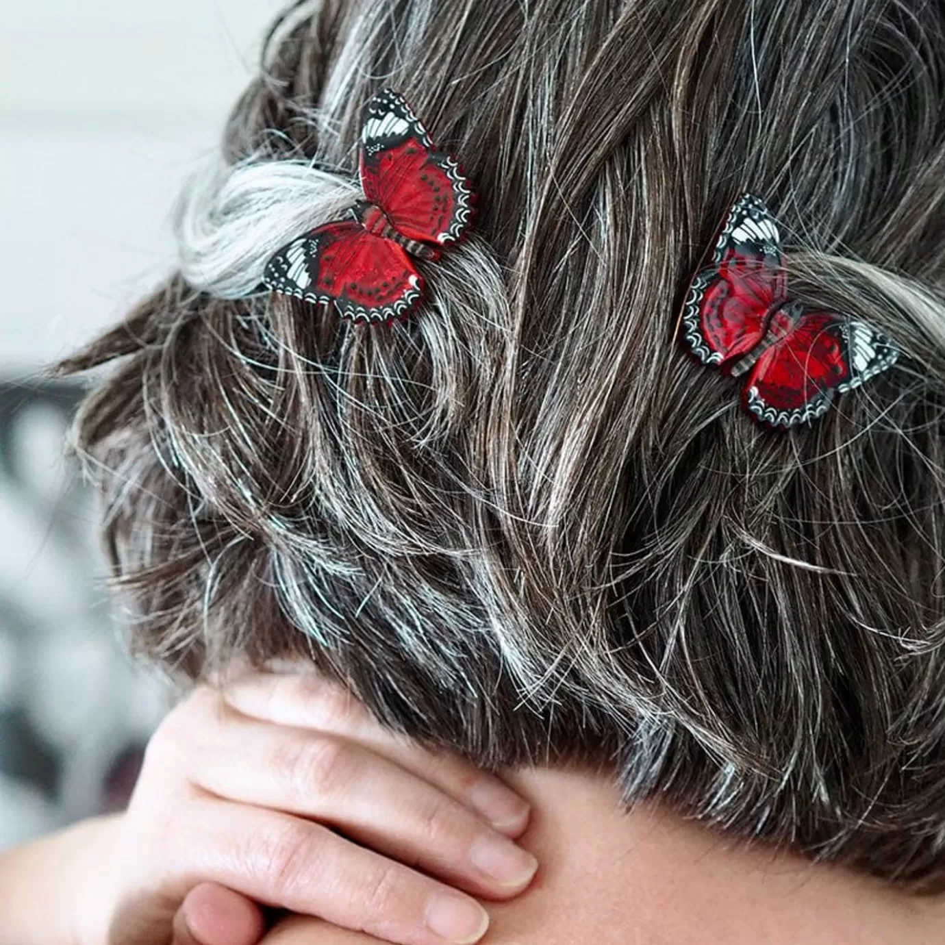 Erstwilder Wings Laced In Red Hair Clips Set - 2 Piece* Hair Clips & Claws