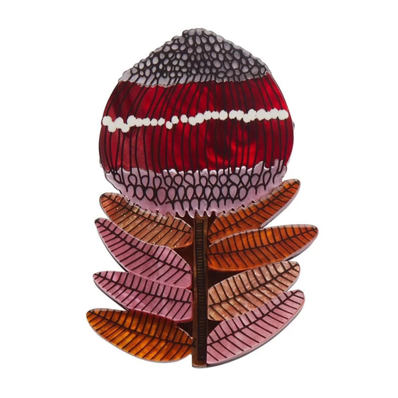 Erstwilder Wonderous Waratah Brooch* Brooches
