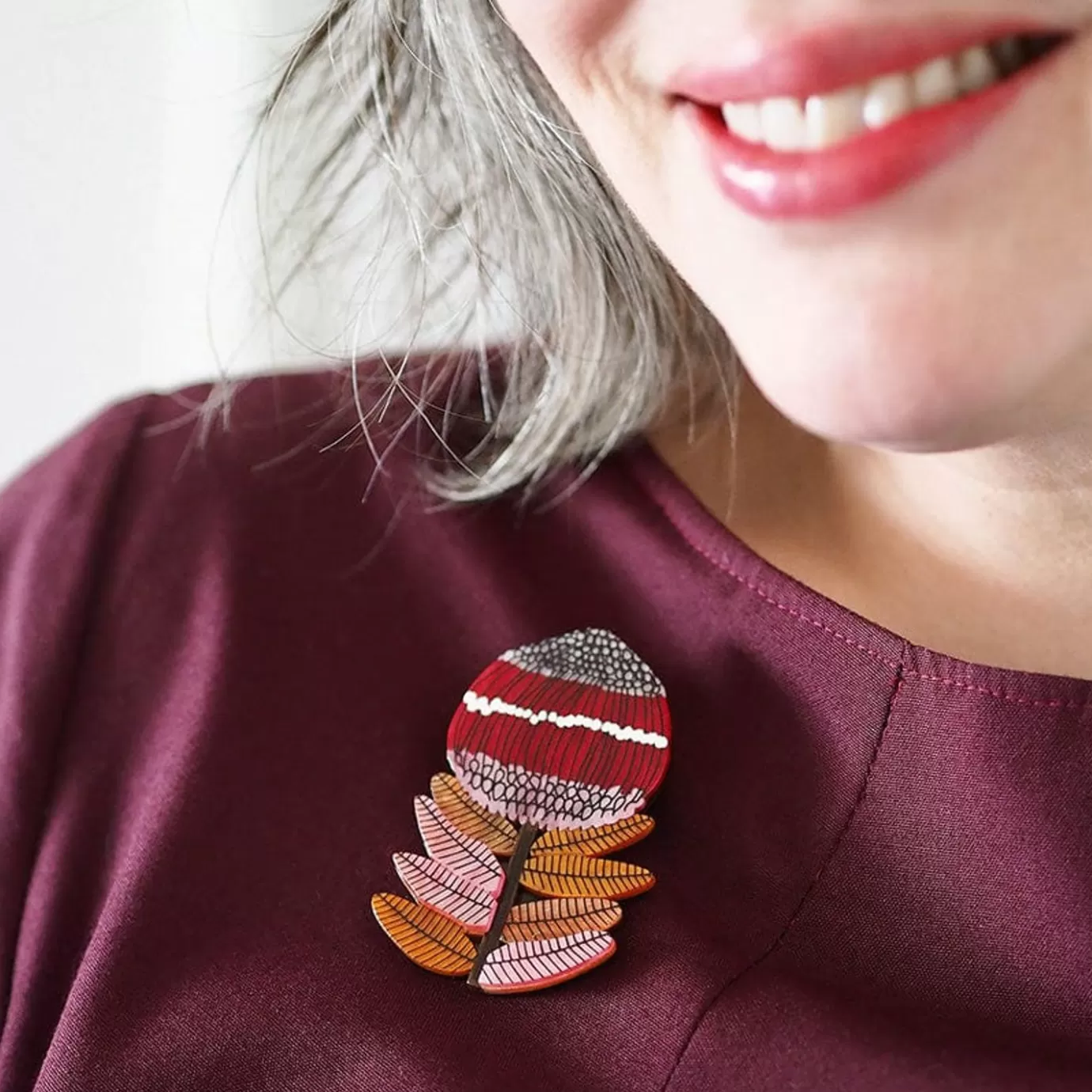 Erstwilder Wonderous Waratah Brooch* Brooches