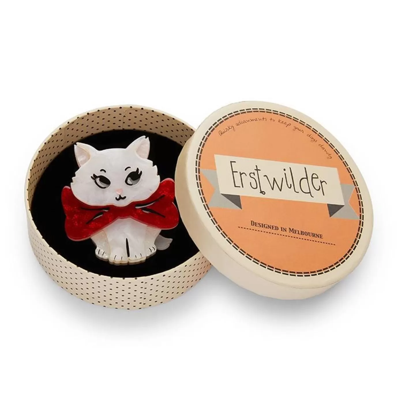 Erstwilder Wrapped Up In Love Kitten Brooch* Brooches
