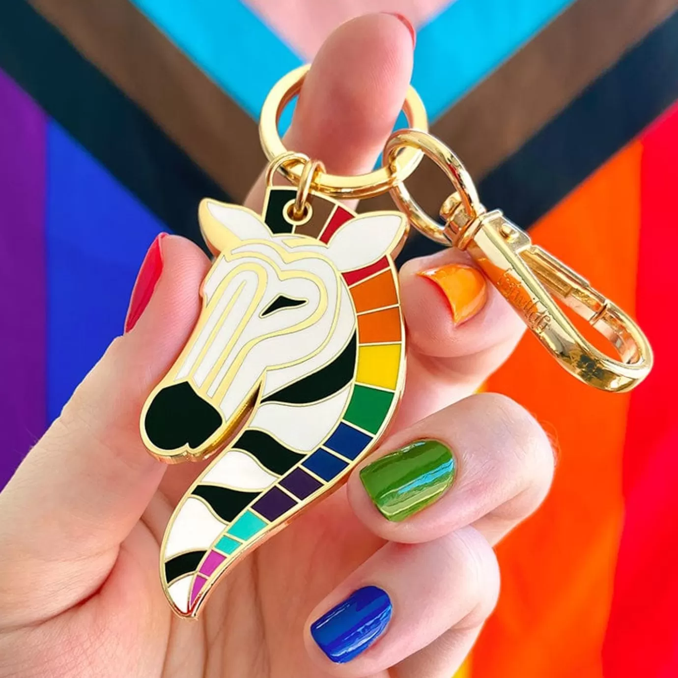 Erstwilder Zelda The Zestful Zebra Enamel Key Ring* Enamel Key Rings